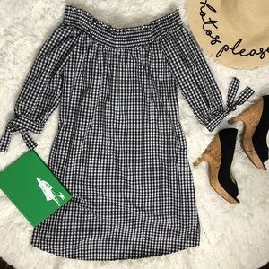 Off the Shoulder Gingham Dress Medium